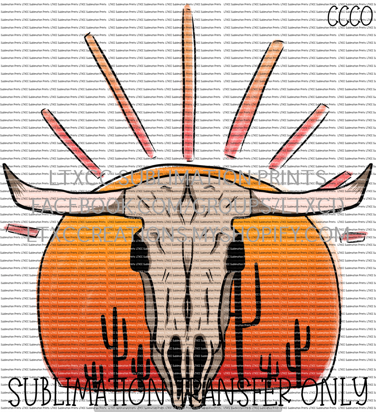 Longhorn Sunset - SUBLIMATION PRINT TRANSFER