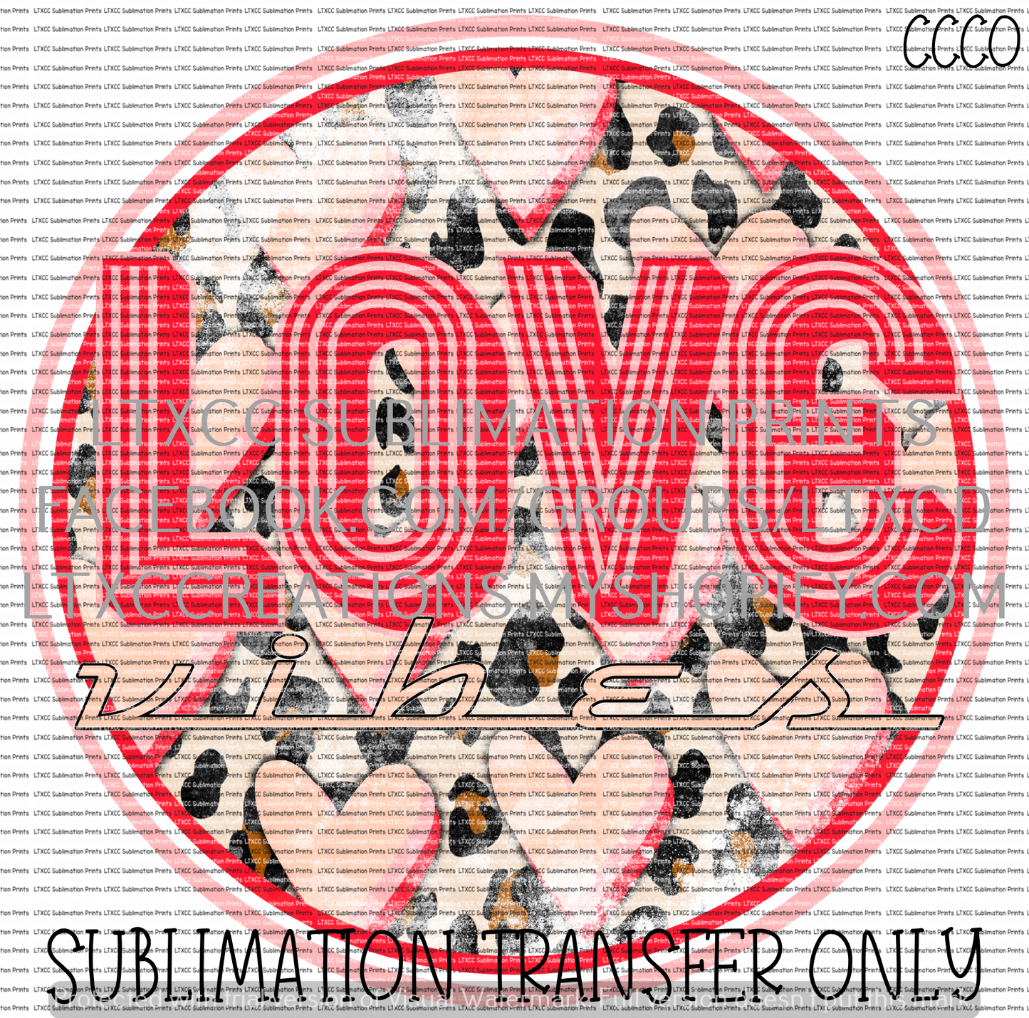 Pink/Red Love Vibes - SUBLIMATION PRINT TRANSFER