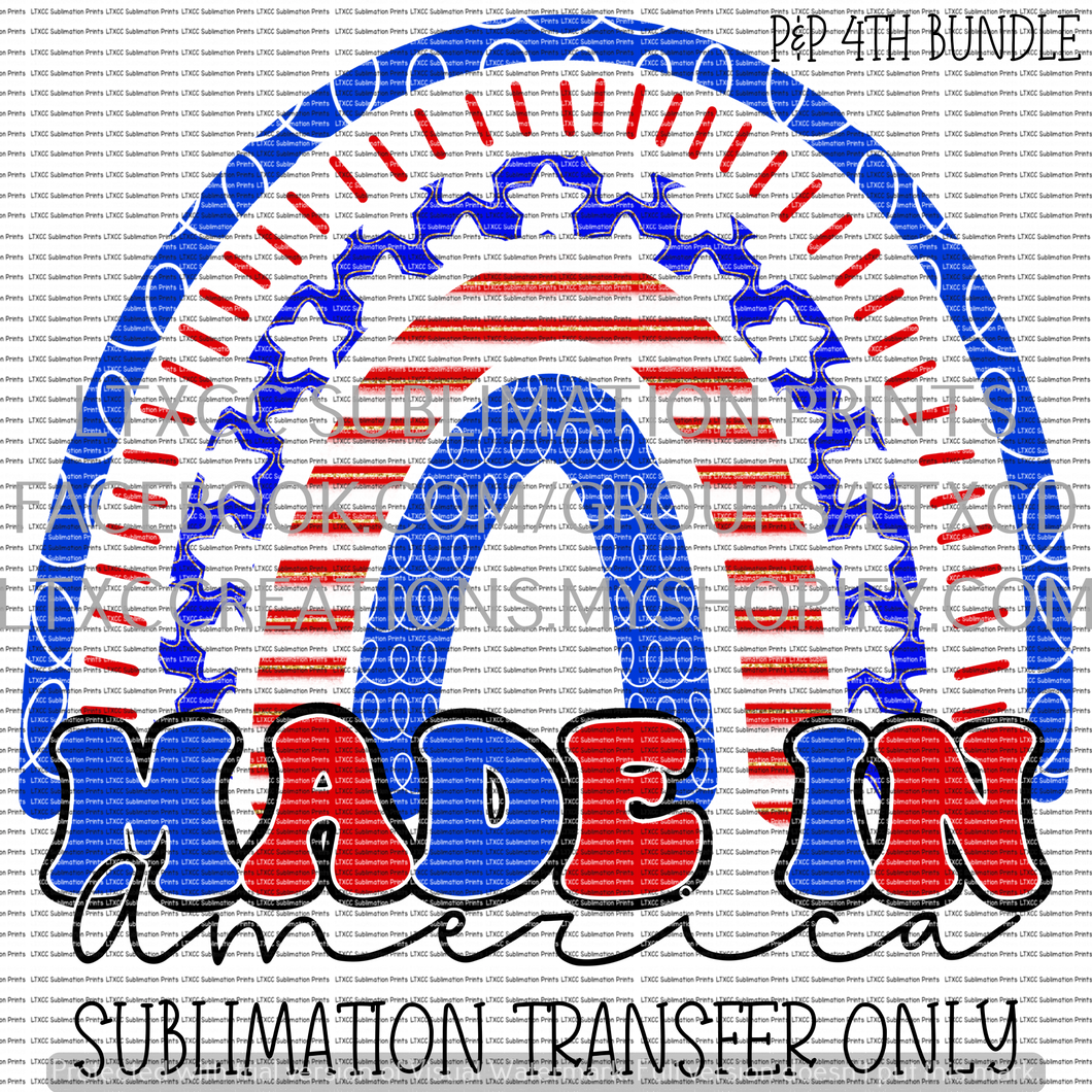 MADE IN AMERICA -  SUBLIMATION PRINT TRANSFER