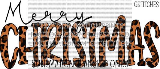 Merry Christmas - SUBLIMATION PRINT TRANSFER