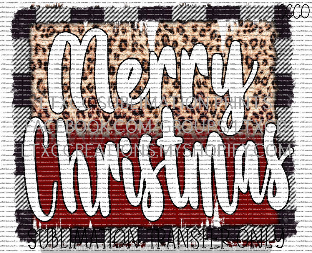 Merry Christmas - SUBLIMATION PRINT TRANSFER