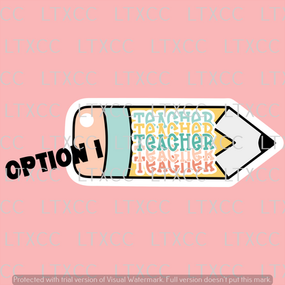 Teacher Appreciation Pencil Keychain