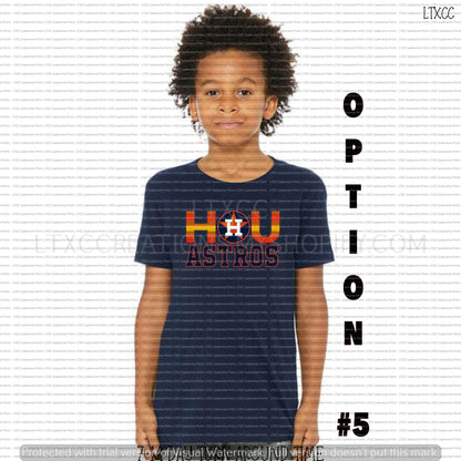YOUTH - A S T R O S - WORLD SERIES T-SHIRT - YOUTH SIZING - PREORDER - 7-14 DAY TAT - *PREORDER CLOSES WEDNESDAY, OCT. 26TH, 2022*