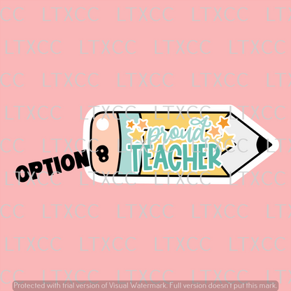 Teacher Appreciation Pencil Keychain