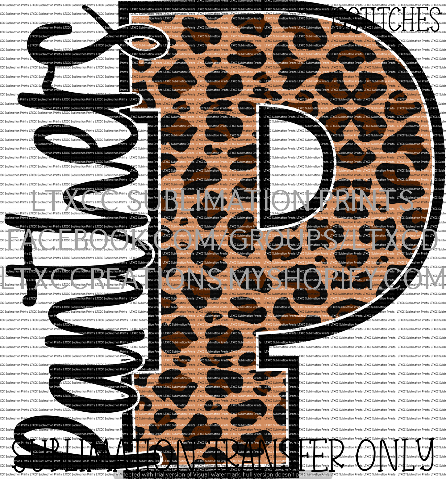 Panthers Leopard - SUBLIMATION PRINT TRANSFER
