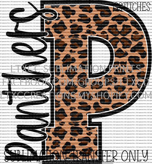 Panthers Leopard - SUBLIMATION PRINT TRANSFER