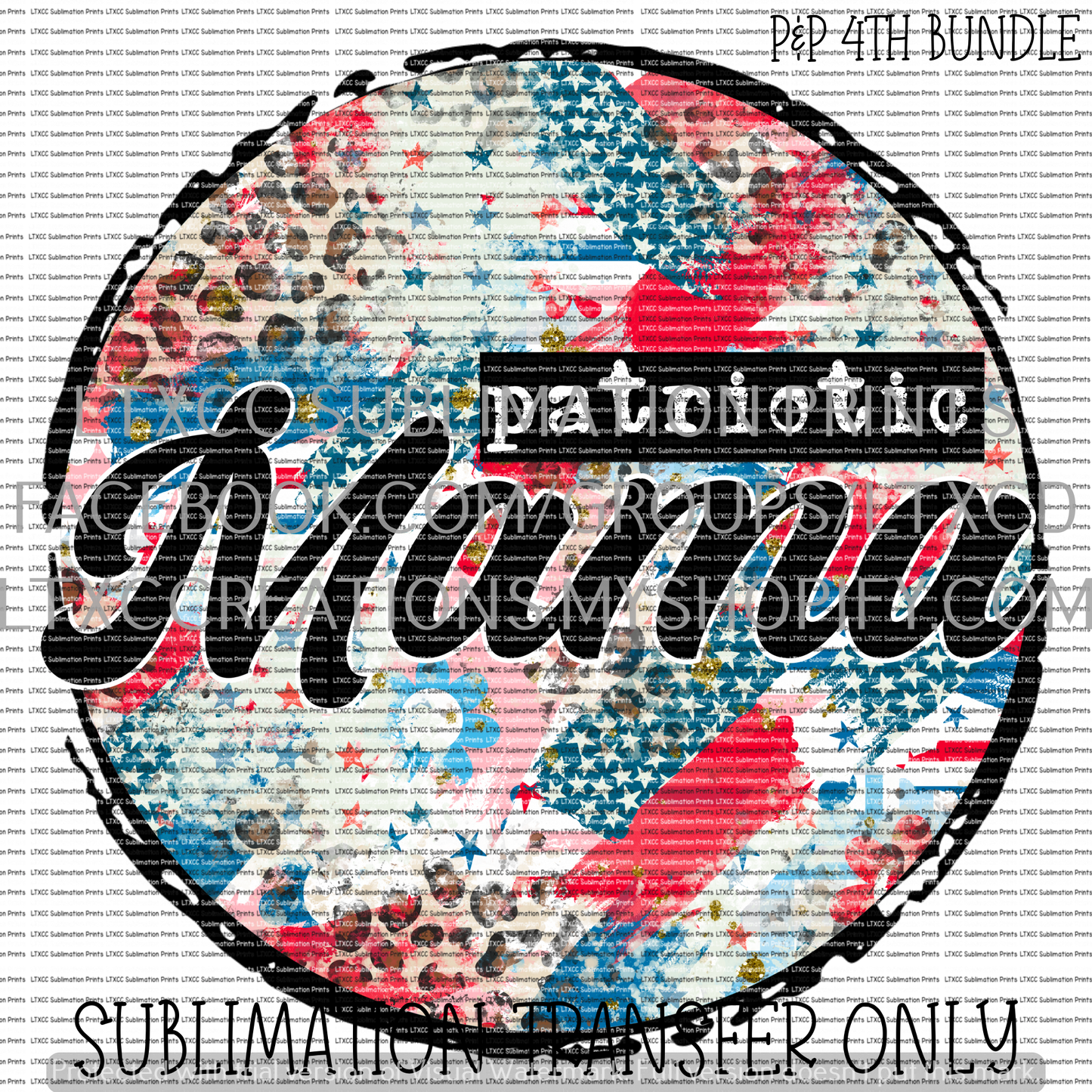 PATRIOTIC MAMA -  SUBLIMATION PRINT TRANSFER