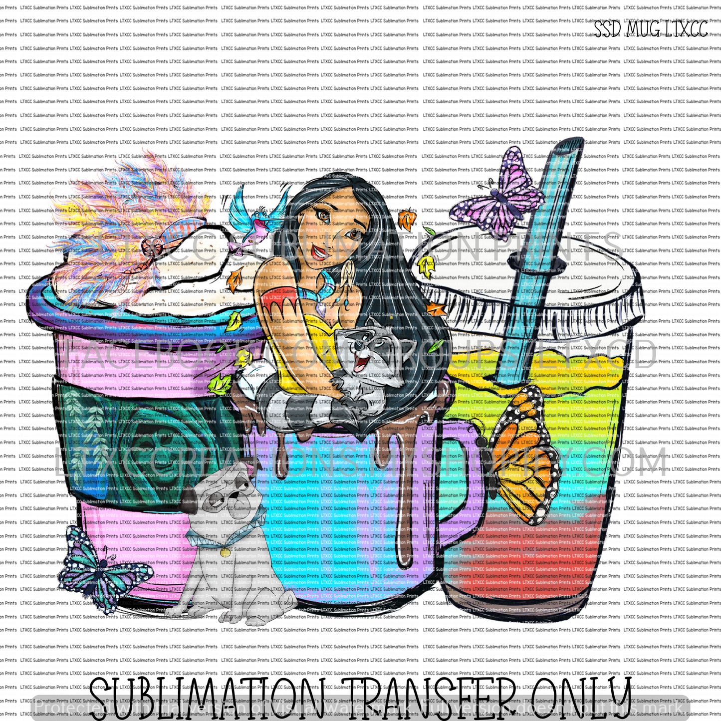 P O C A H A N T E S - SUBLIMATION PRINT TRANSFER