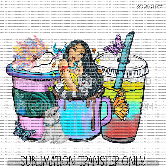P O C A H A N T E S - SUBLIMATION PRINT TRANSFER