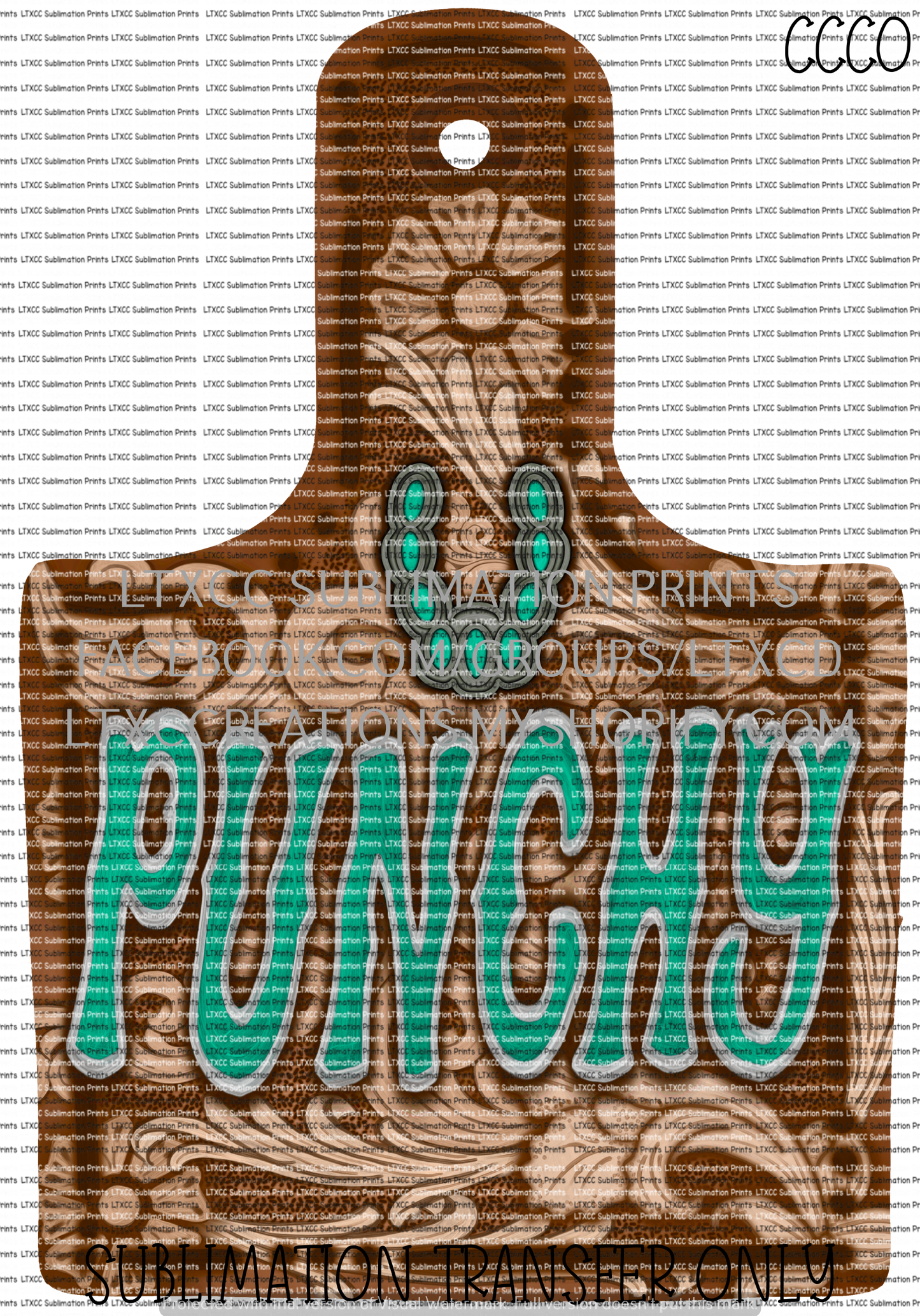 Punchy Cow Tag - SUBLIMATION PRINT TRANSFER