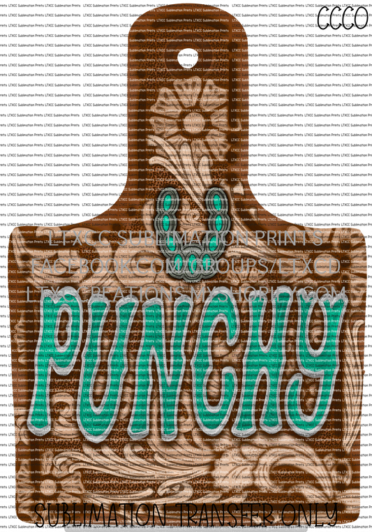 Punchy Cow Tag - SUBLIMATION PRINT TRANSFER