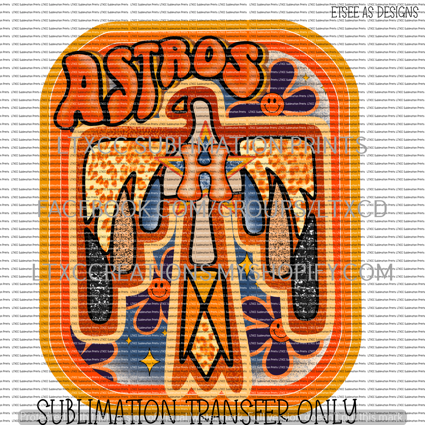 RETRO A S T R O S  -  SUBLIMATION PRINT TRANSFER