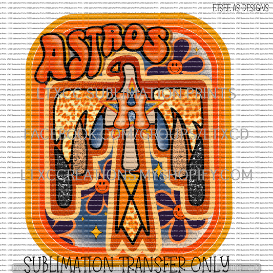 RETRO A S T R O S  -  SUBLIMATION PRINT TRANSFER
