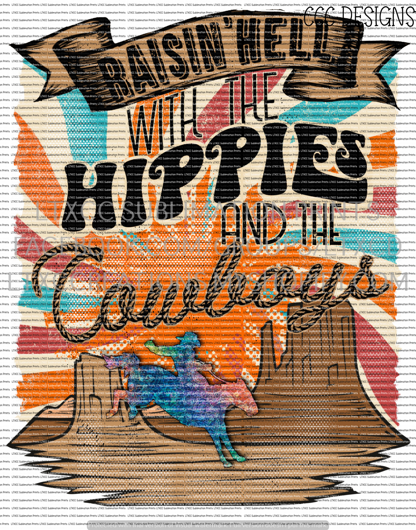 Raisin' Hell with the Hippies & the Cowboys CODY JINKS -  SUBLIMATION PRINT TRANSFER