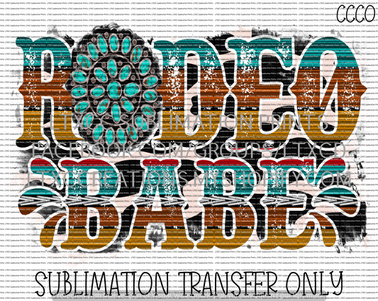 Rodeo Babe Turquoise - SUBLIMATION PRINT TRANSFER