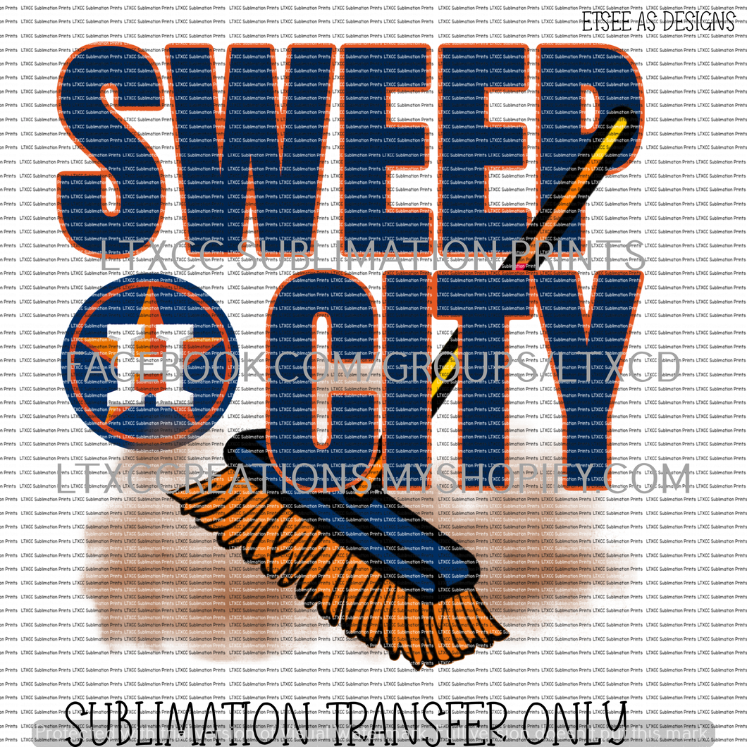 SWEEP CITY A S T R O S  -  SUBLIMATION PRINT TRANSFER