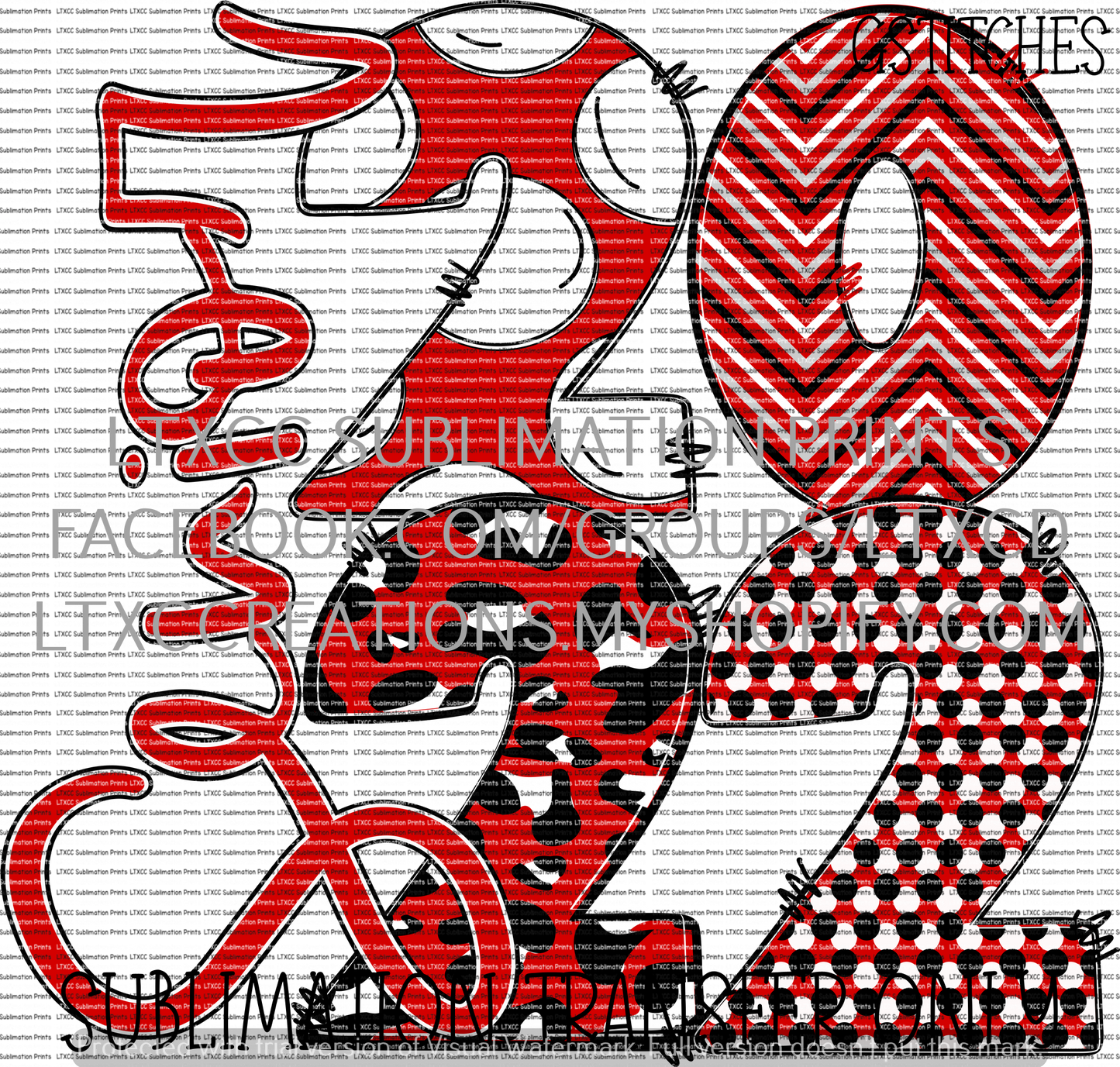 Senior 2022 Red Leopard - SUBLIMATION PRINT TRANSFER