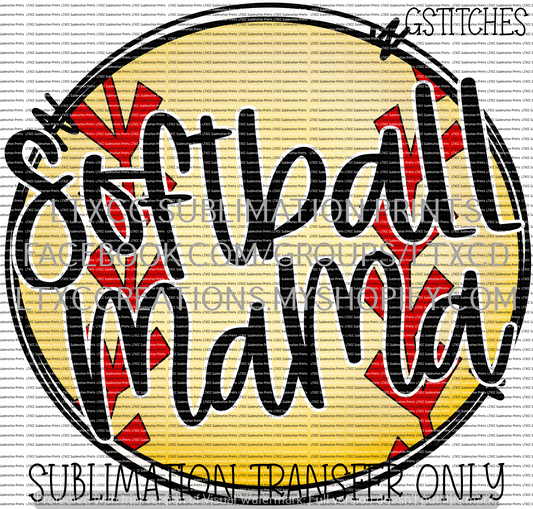 Softball Mama - SUBLIMATION PRINT TRANSFER