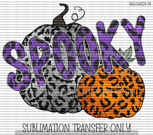 SPOOKY - PUMPKINS - SUBLIMATION PRINT TRANSFER