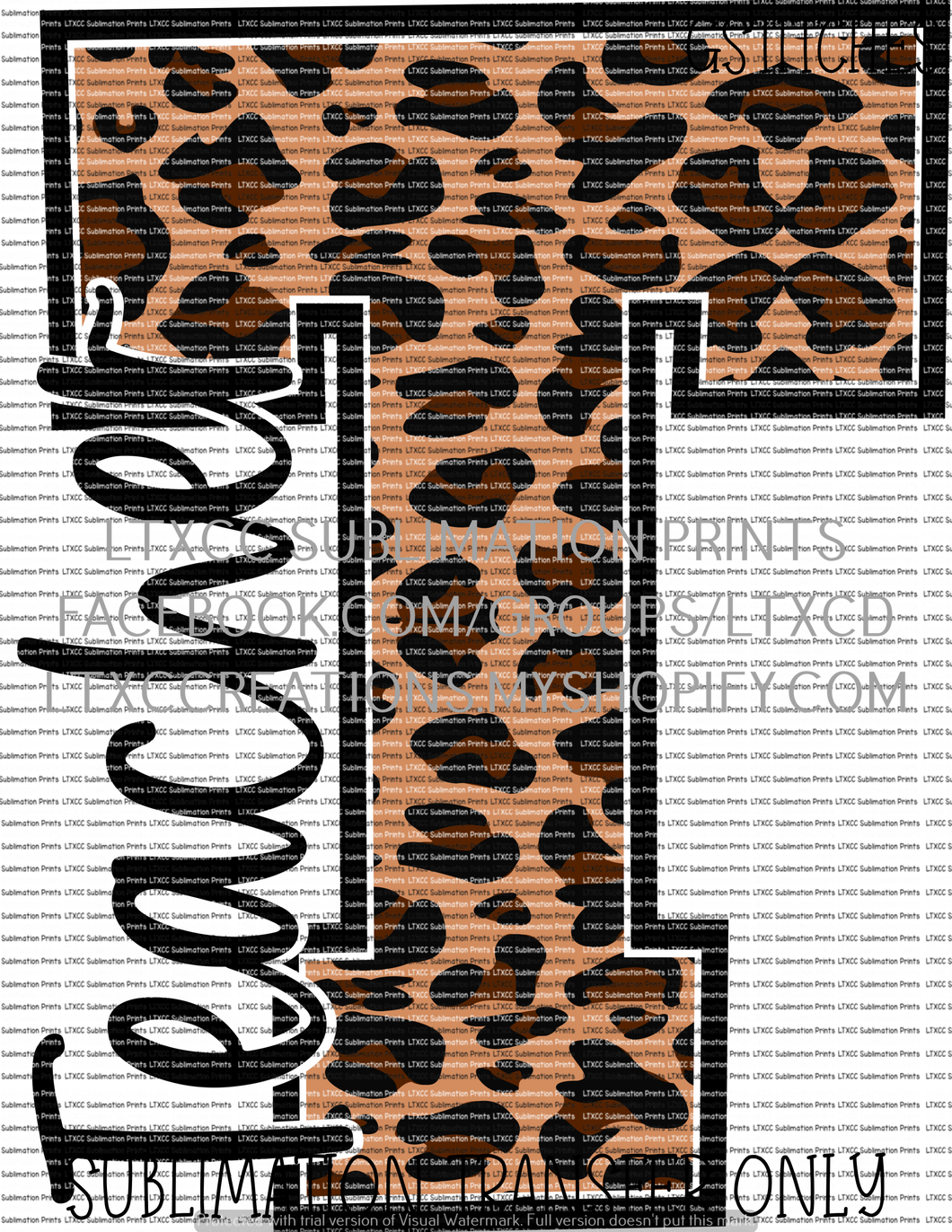 Teacher Leopard - SUBLIMATION PRINT TRANSFER