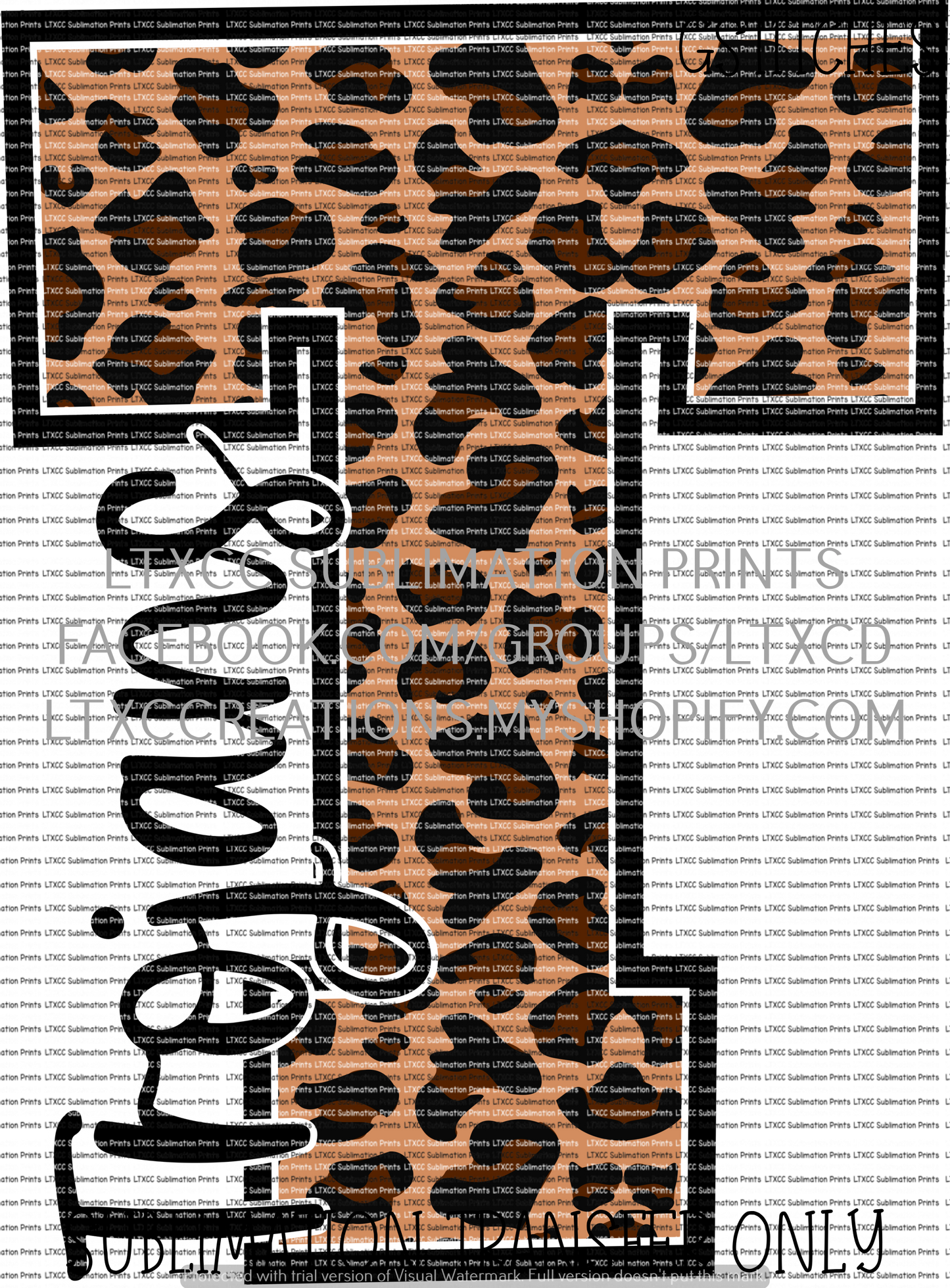 Trojans Leopard - SUBLIMATION PRINT TRANSFER