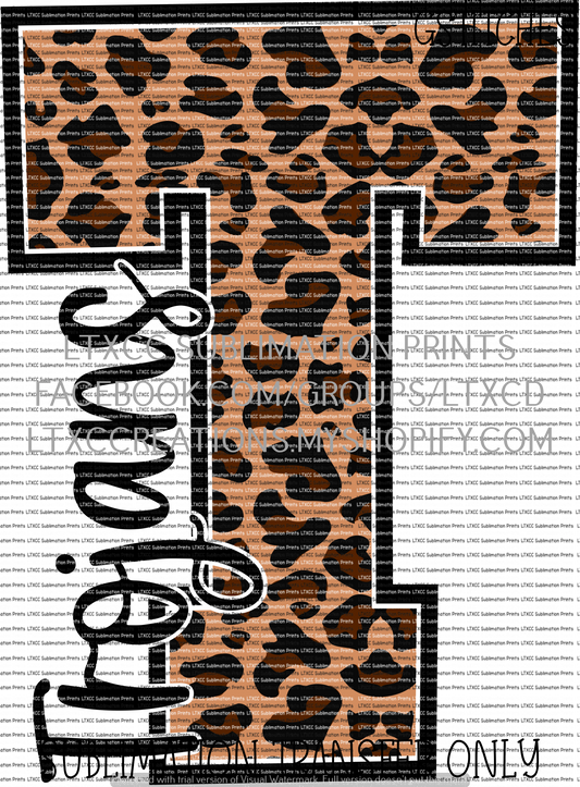 Trojans Leopard - SUBLIMATION PRINT TRANSFER