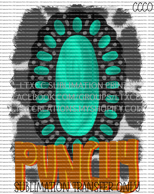 Turquoise Punchy - SUBLIMATION PRINT TRANSFER