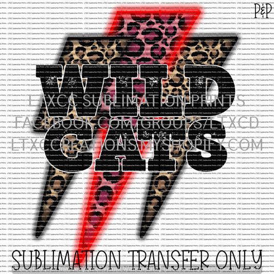WILDCATS LIGHTENING BOLT SUBLIMATION PRINT TRANSFER