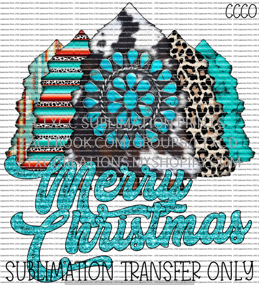 Merry Christmas Trees - SUBLIMATION PRINT TRANSFER