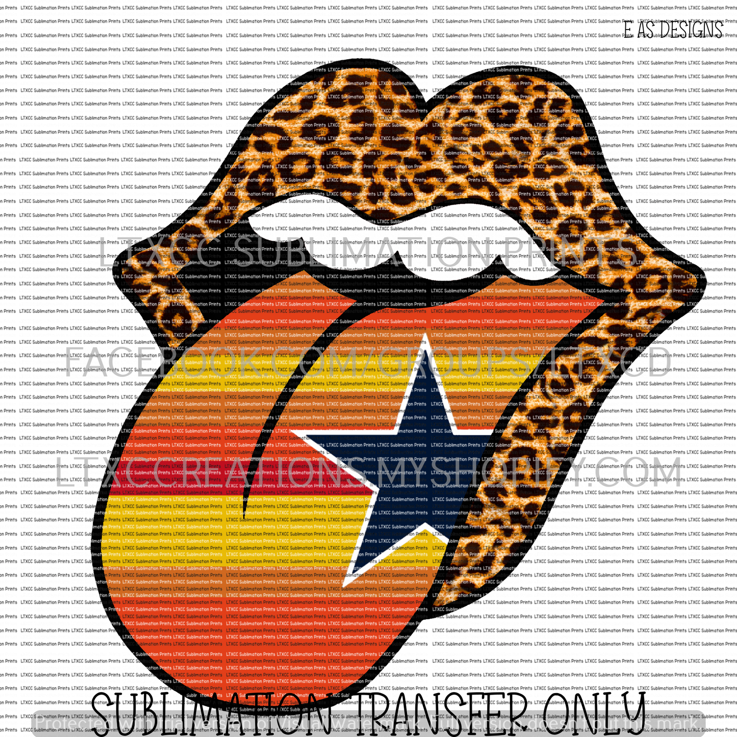 A S T R O S  MOUTH/TONGUE 2 -  SUBLIMATION PRINT TRANSFER