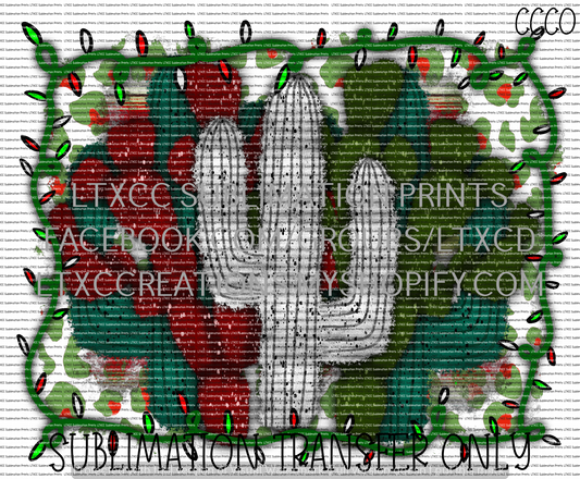 Cactus Christmas - SUBLIMATION PRINT TRANSFER