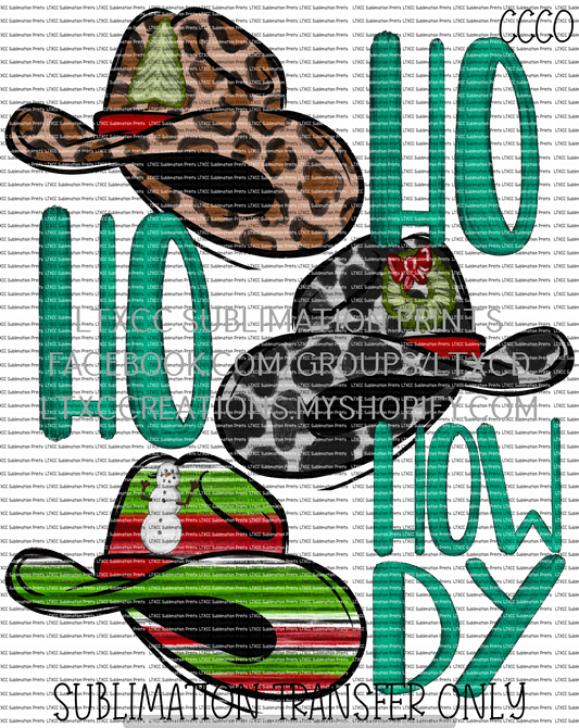 HoHoHowdy Hats - SUBLIMATION PRINT TRANSFER