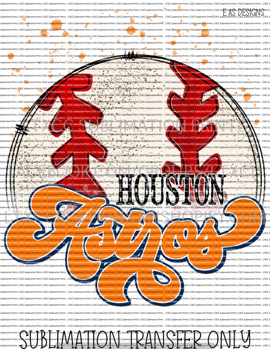 HOUSTON A S T R O S  -  SUBLIMATION PRINT TRANSFER