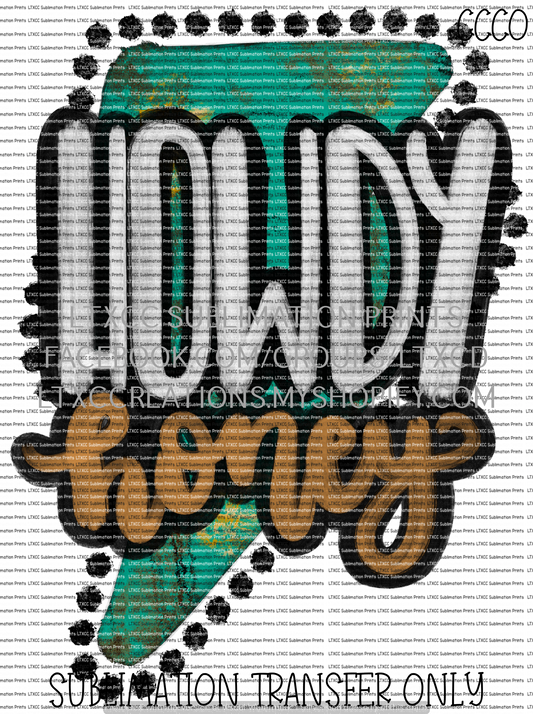 Howdy Honey Turquoise- SUBLIMATION PRINT TRANSFER