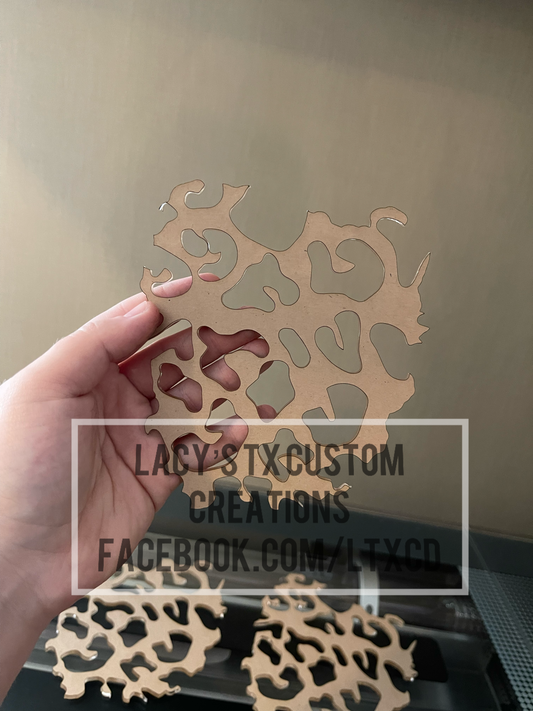 Leopard Acrylic Stencil Patch
