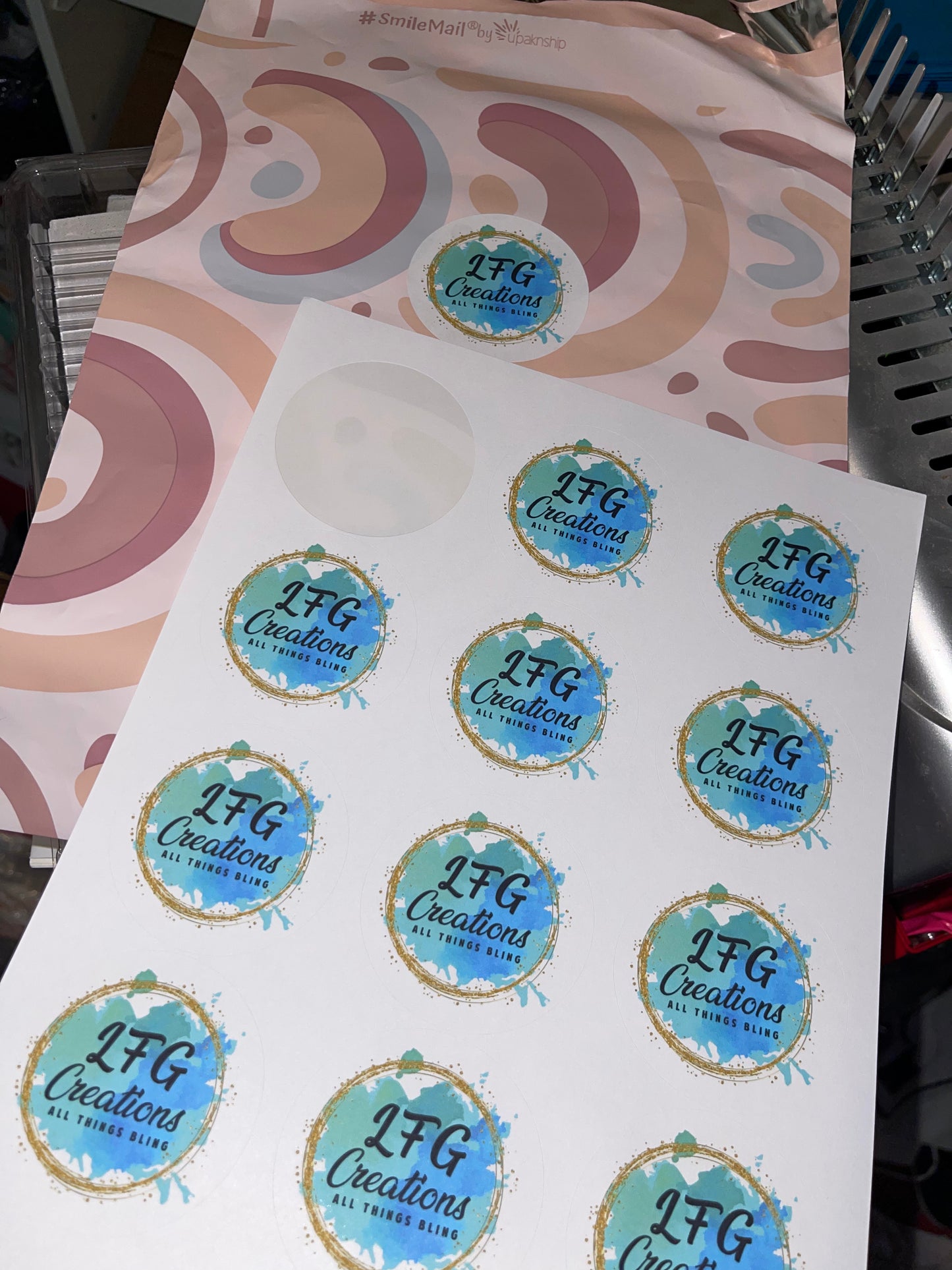 1 SHEET of 2.5” Round Labels - 12 Per Sheet
