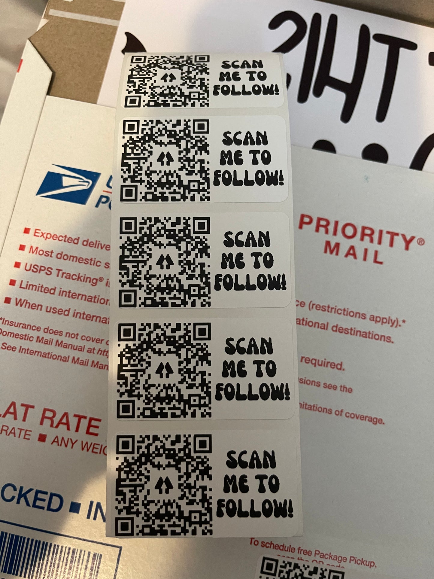 Custom QR CODE LABELS - 2.25x1.25 Thermal Labels - 100 COUNT
