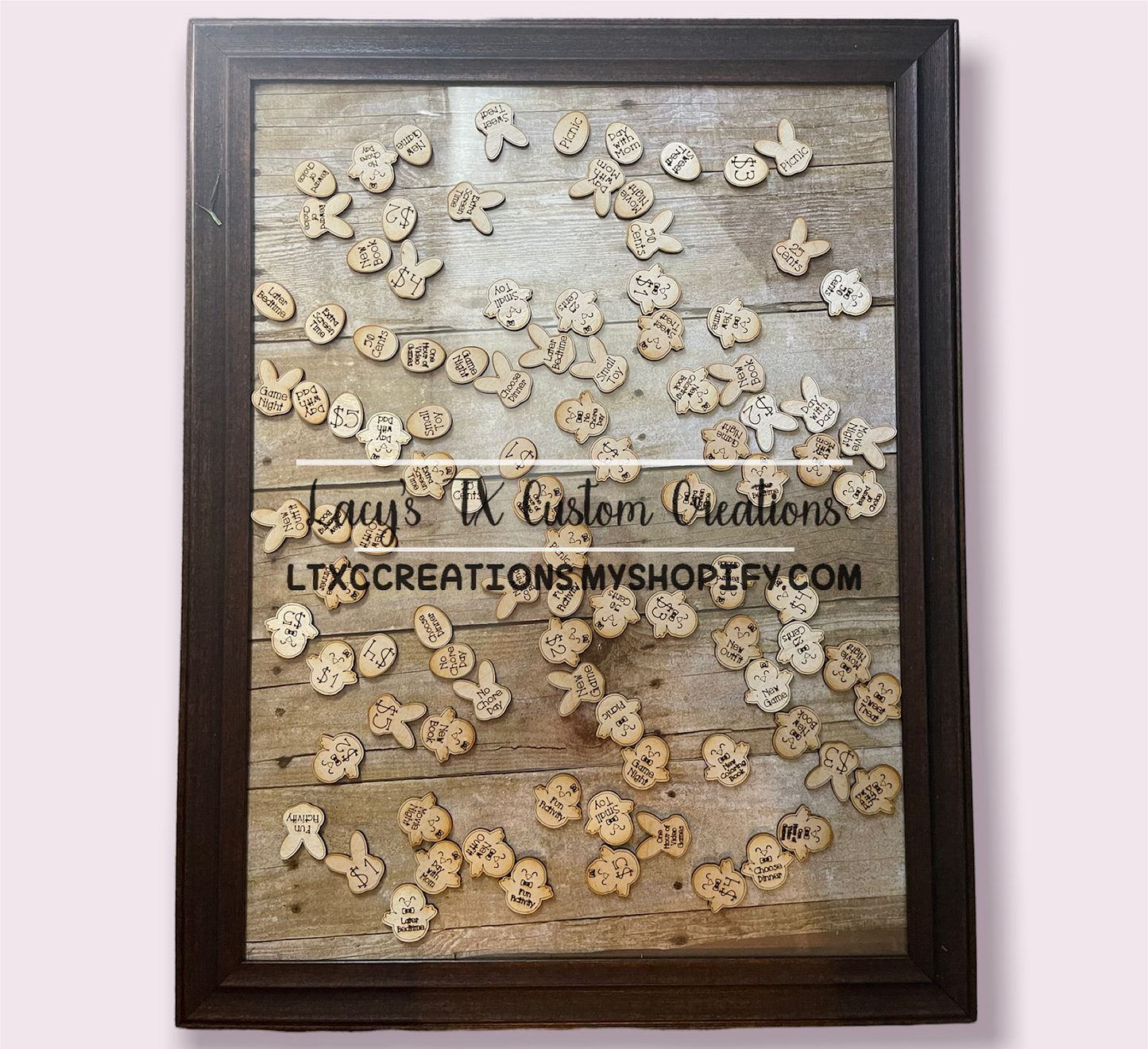 Wooden Easter Egg Coins