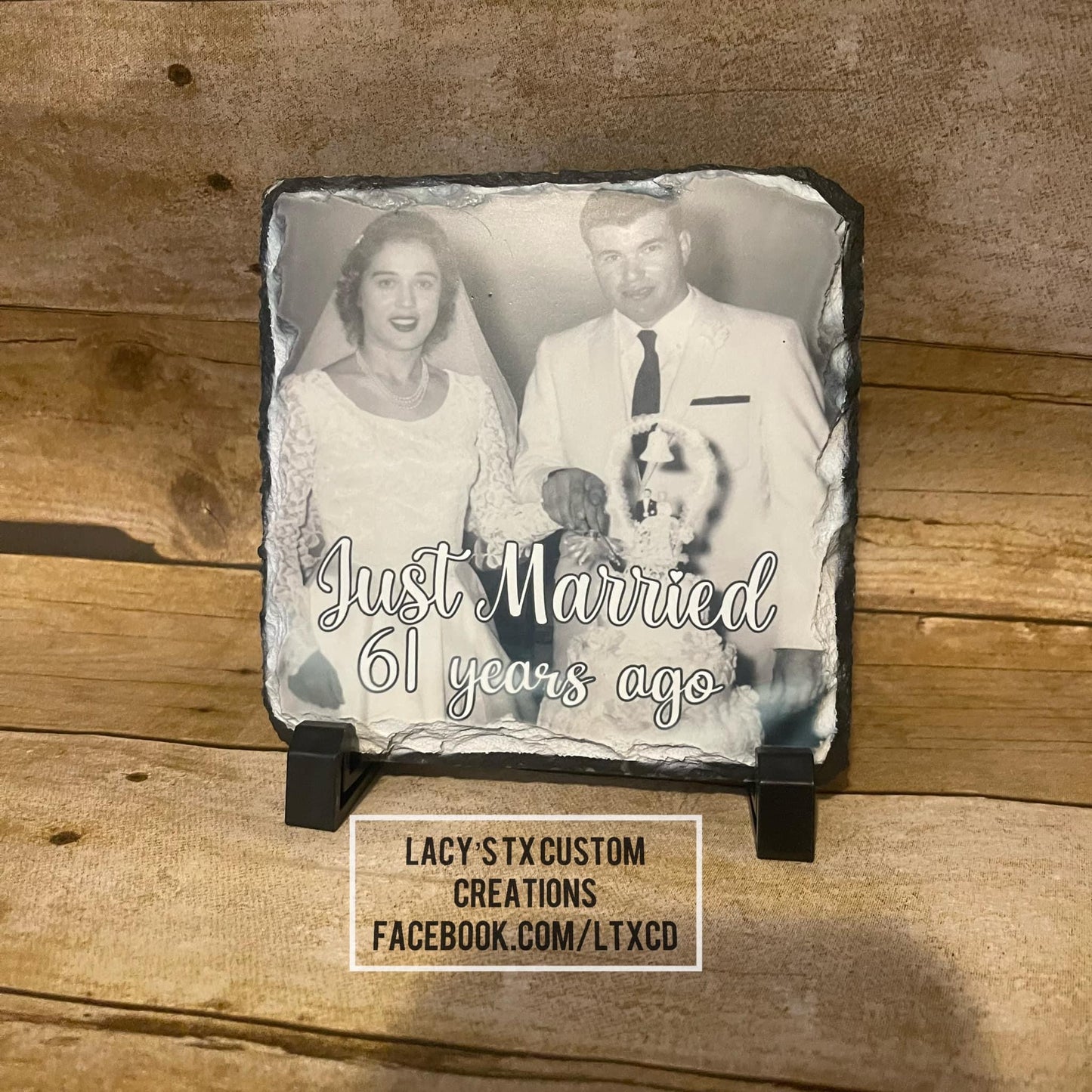 Small Matte Photo Slate with Stand