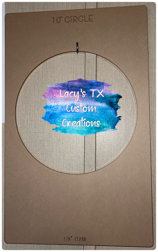 Custom Size Acrylic Stencil Shape