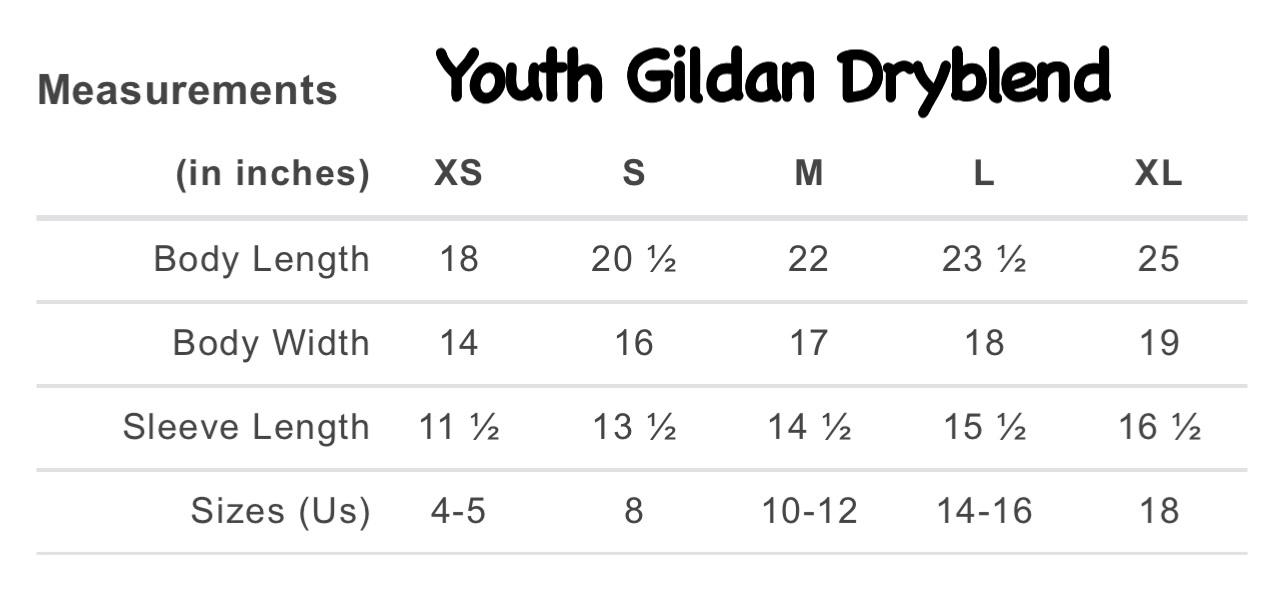 Gildan Dryblend (50/50) YOUTH SMALL