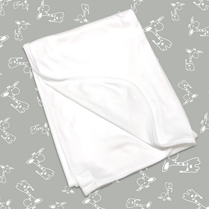Baby Receiving Blanket – White – 100% Polyester BLANK
