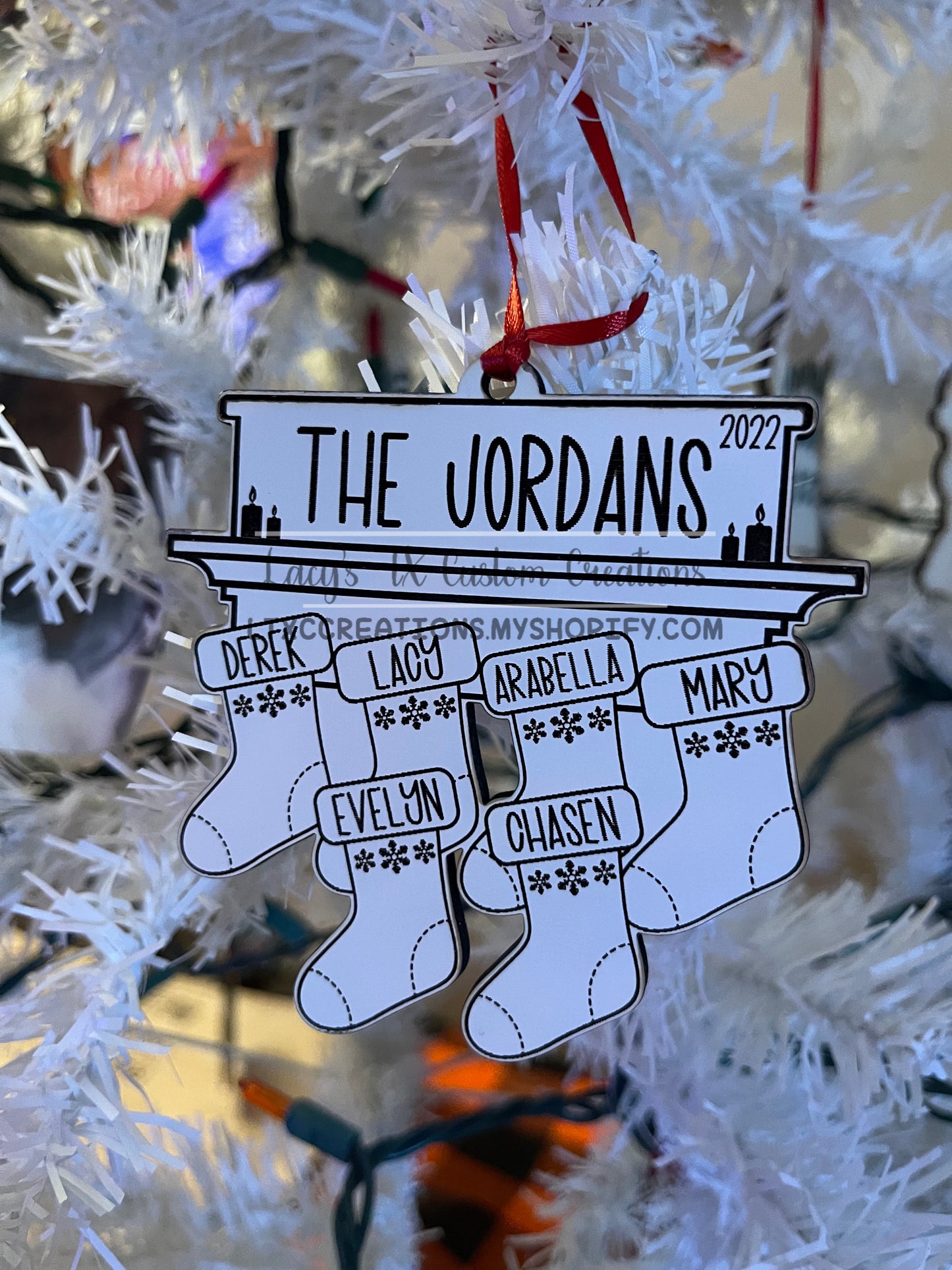 Fireplace Stocking Ornament (BUY 5 GET 15% OFF AUTOMATICALLY APPLIED AT CHECKOUT!)