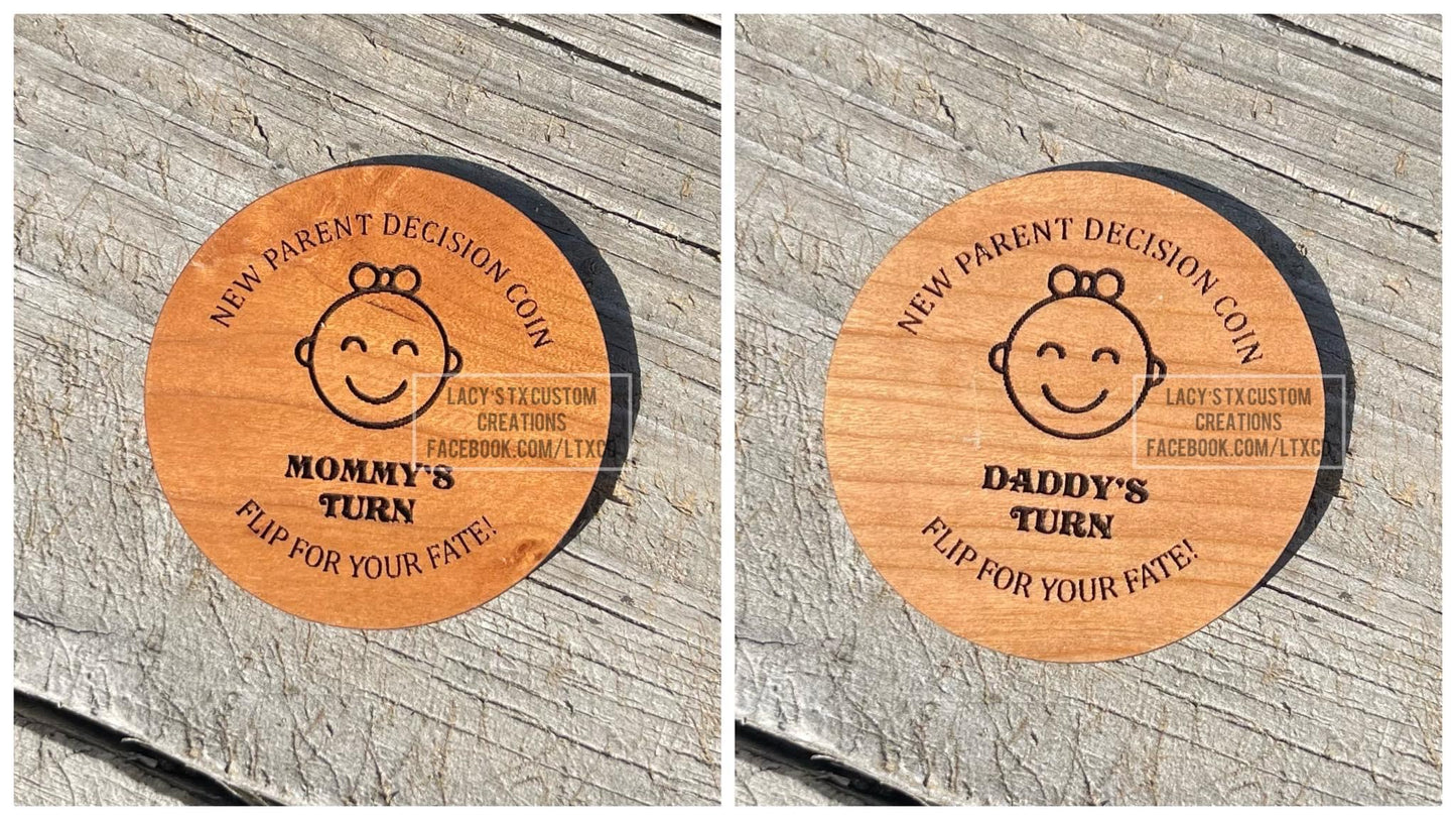 New Parent Decision Coin