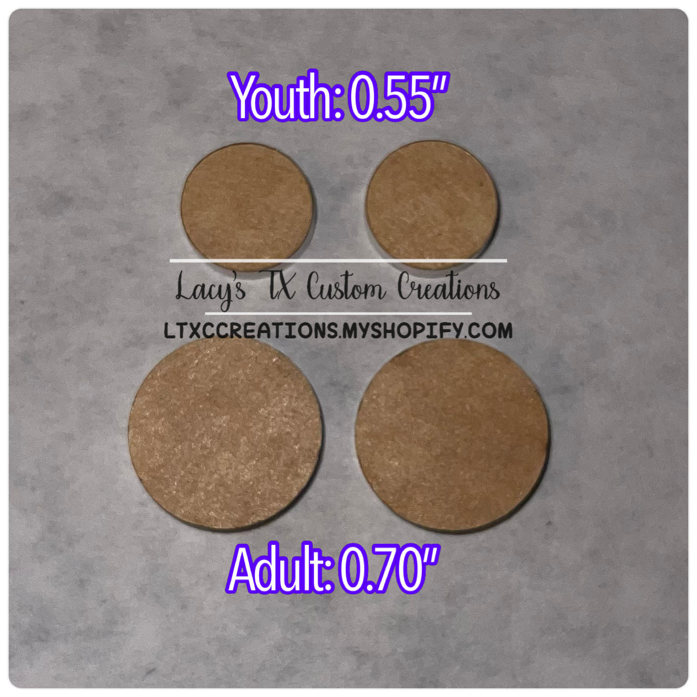1/8” Circle Stud Sublimation Earring Blanks