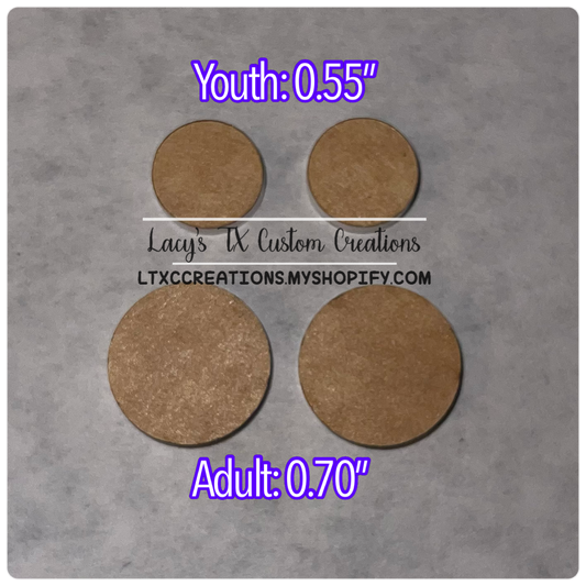 1/8” Circle Stud Sublimation Earring Blanks