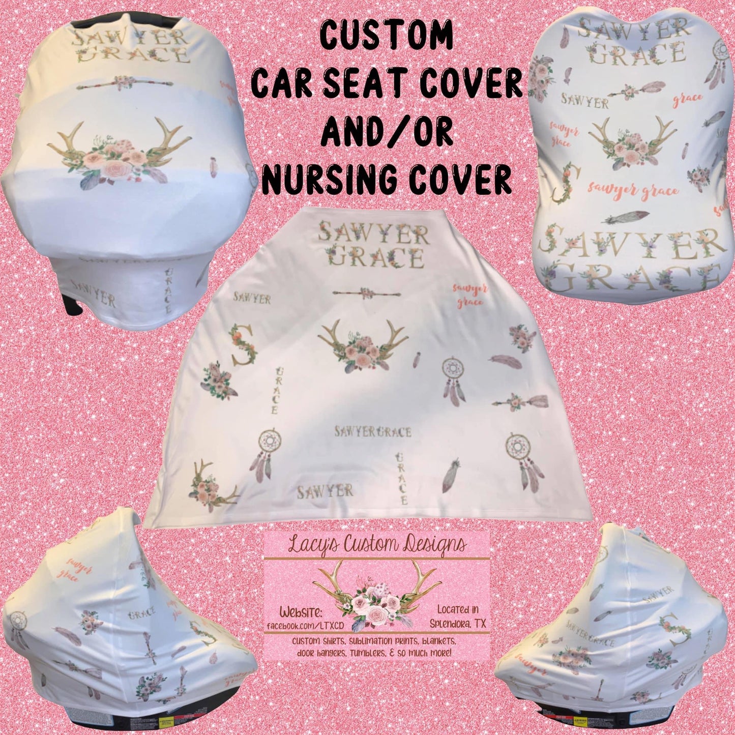 Baby Car Seat/Nursing Cover Sublimation BLANK