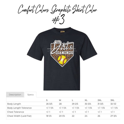 Hey Batter Batter Swing - Comfort Colors Graphite Shirt