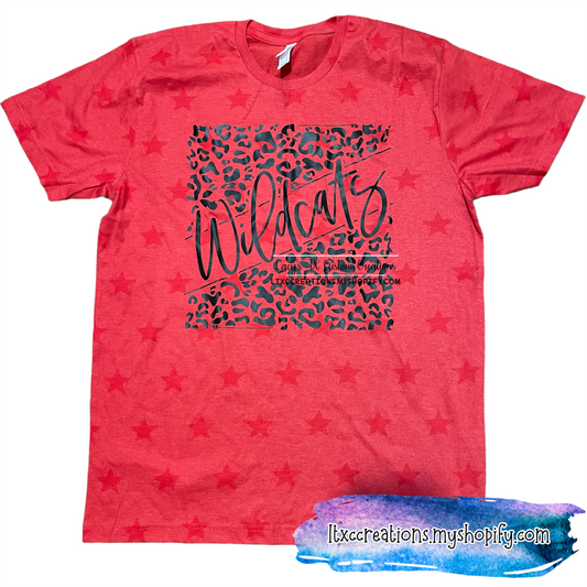 Leopard Wildcats Red Star Tee