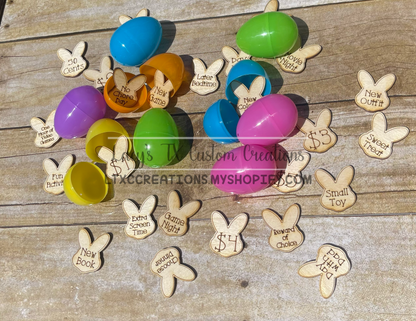 Wooden Easter Egg Coins